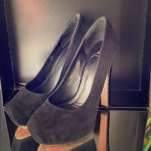 Brian Atwood Black Suede Pumps